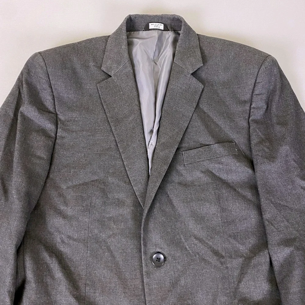 Haggar Suit Two Piece Mens 40x36W‎ Classic Fit Gray Jacket Pants Set Business